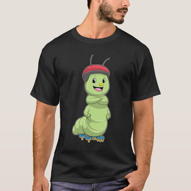 T-shirt Caterpillar comme Patineur en ligne avec Roller sk (Devant)