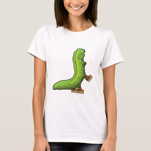 T-shirt Caterpillar en Patinage en ligne avec Patins en li (Devant)