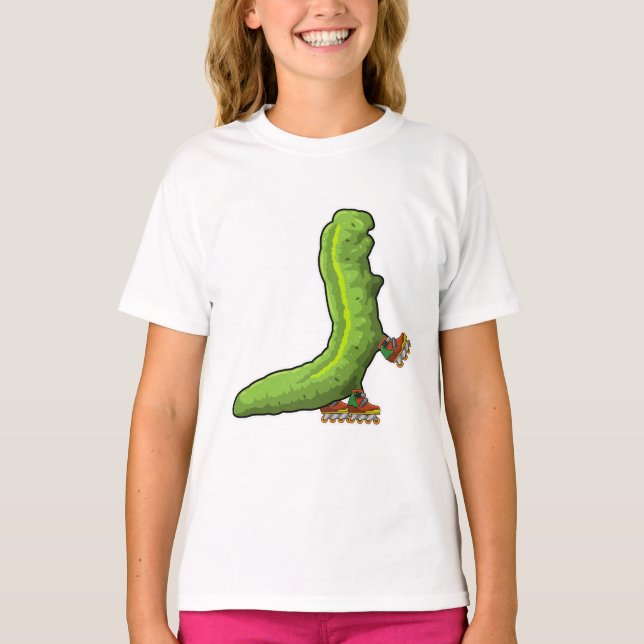 T-shirt Caterpillar en Patinage en ligne avec Patins en li (Devant)