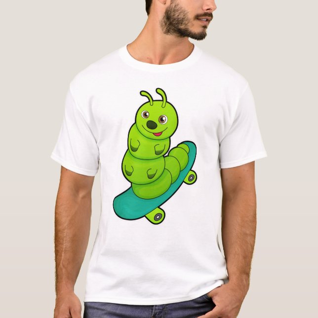 T-shirt Caterpillar en skateboard (Devant)