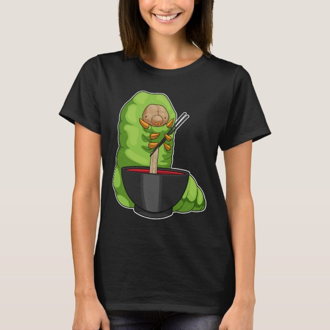 T-shirt Caterpillar Ramen Bowl (Devant)