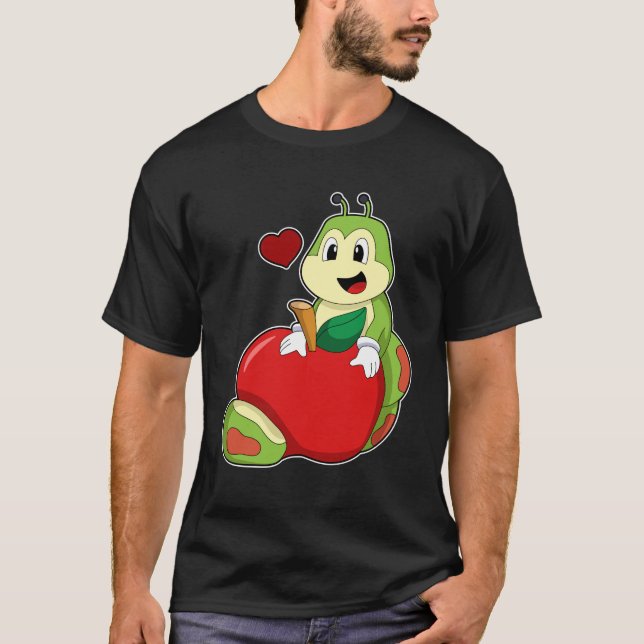 T-shirt Caterpillar with Apple (Devant)