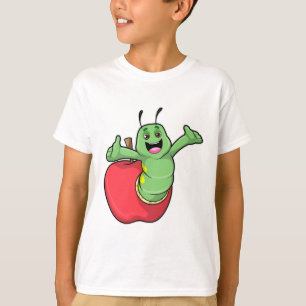 T-shirt Caterpillar with Apple