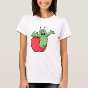 T-shirt Caterpillar with Apple