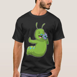 T-shirt Caterpillar with Flower