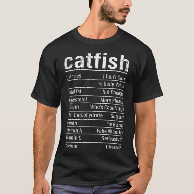 T-shirt Catfish Faits amusant Pêcheur Amoureux Pêche Graph (Devant)