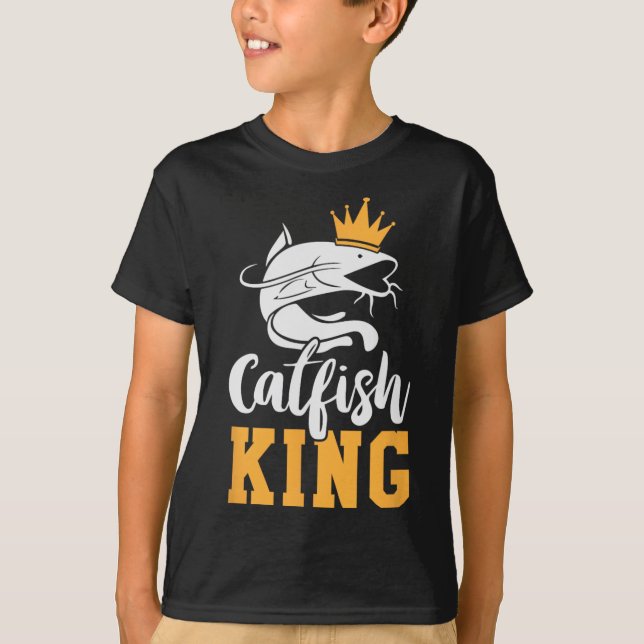 T-shirt Catfish King Design Funny Catfish Fishing Cadeau (Devant)