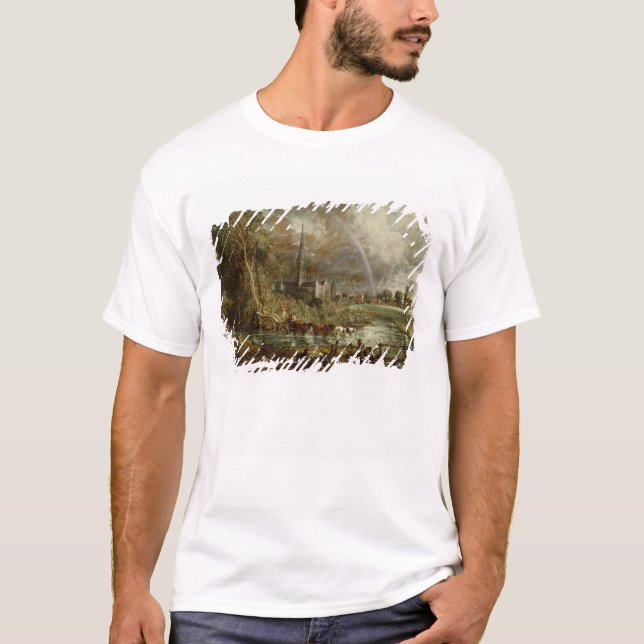 T-shirt Cathédrale de John Constable | Salisbury de Mead (Devant)