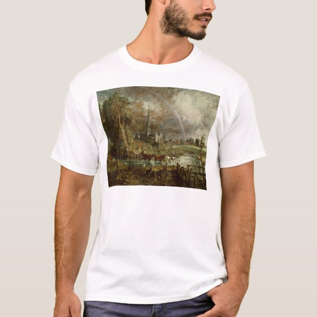 T-shirt Cathédrale de John Constable | Salisbury de Mead (Devant)
