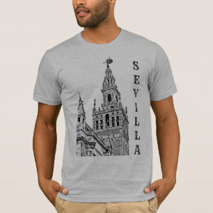 T-shirt Cathédrale de la Giralda Sévilla. Andalousie, Es