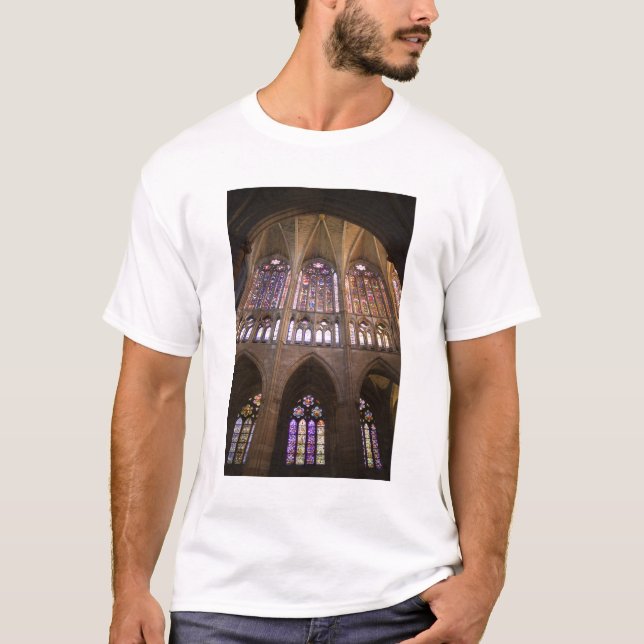 T-shirt Cathédrale de León, vitraux intérieurs (Devant)