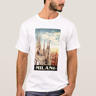 T-shirt Cathédrale de Milan MILANO Vintage Italie Travel 