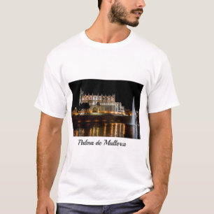 T-shirt Cathédrale de Palma de Majorque la nuit - Espagne