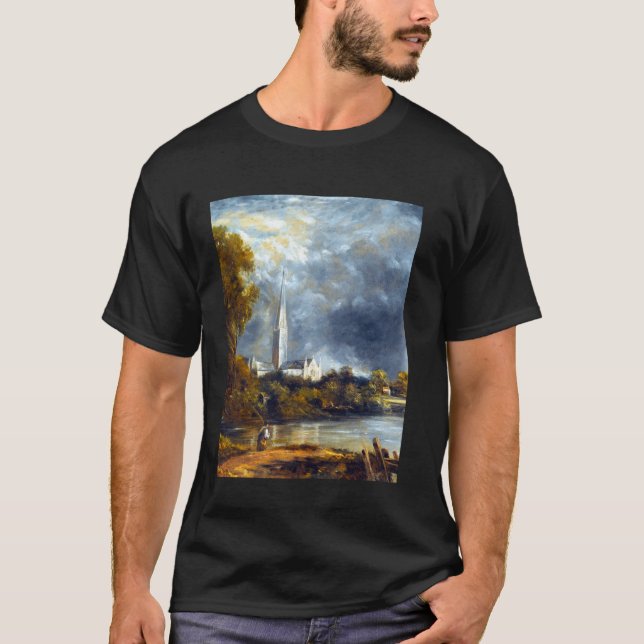 T-shirt Cathédrale de Salisbury John Constable Romantisme  (Devant)