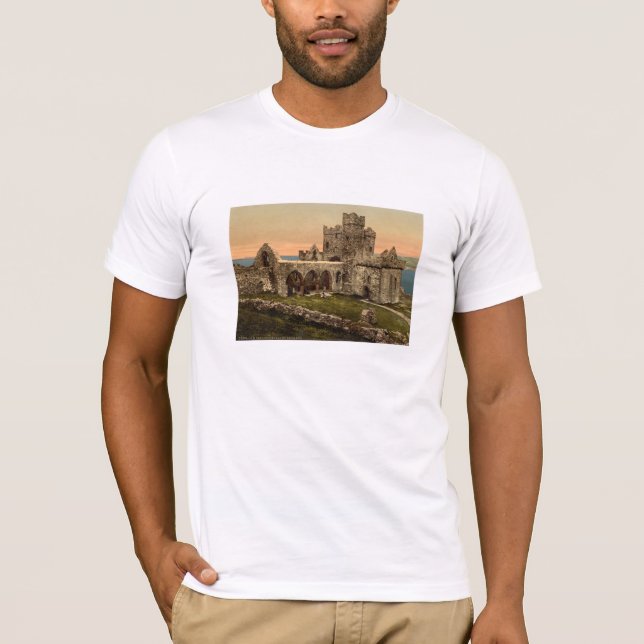 T-shirt Cathédrale de St Germain, peau, île de Man (Devant)