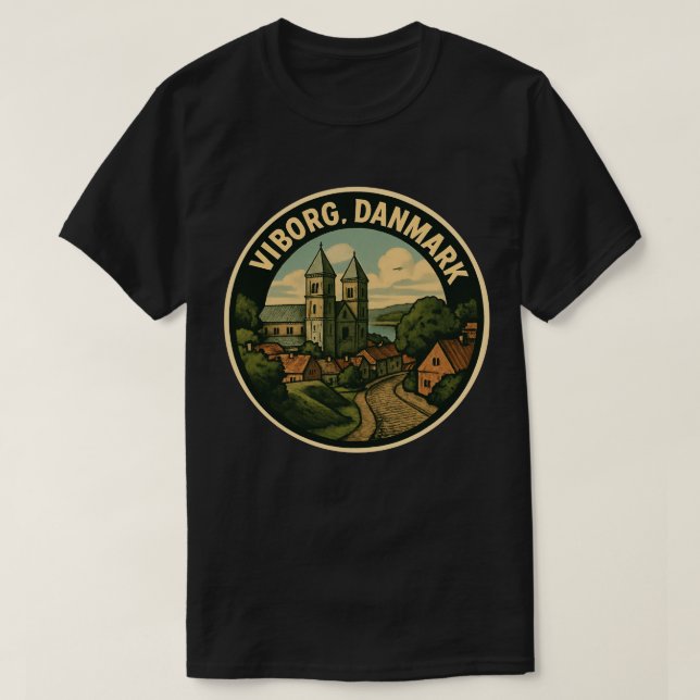 T-shirt Cathédrale de Viborg Danemark (Design devant)