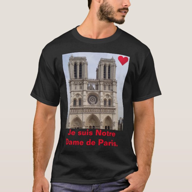 T-shirt Cathédrale Notre-Dame de Paris. (Devant)
