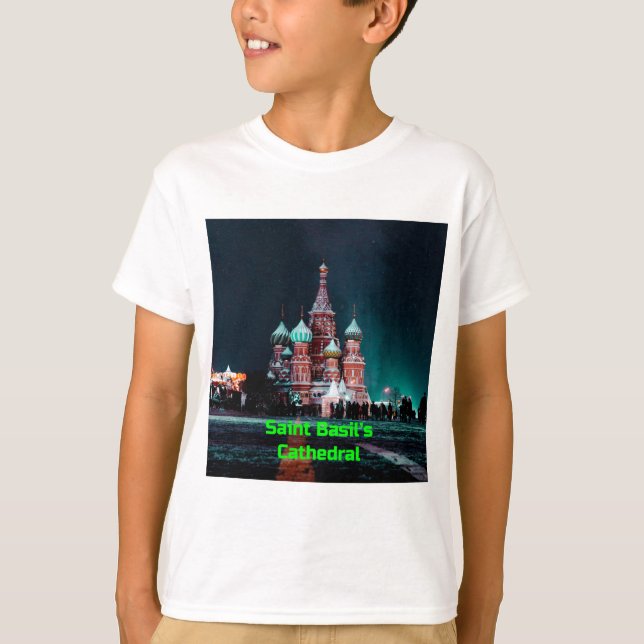 T-shirt Cathédrale Saint-Basile, Moscou, Russie (Devant)