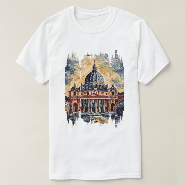 T-shirt Cathédrale Saint-Pierre du Vatican (Design devant)