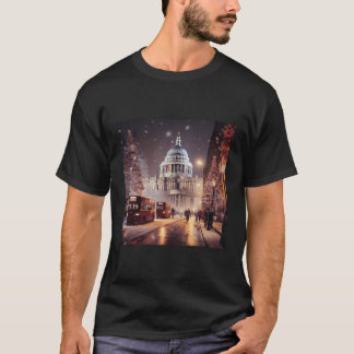 T-shirt Cathédrale St Paul Londres Victorian Christmas Str