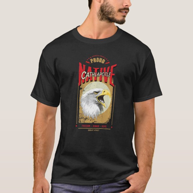 T-shirt Cathlapotle Esprit d'aigle amérindien Vintage H (Devant)