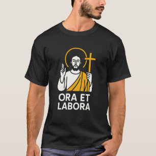 T-shirt Catholic Ora et Labora Vintage Chirurgie Hommes Ré