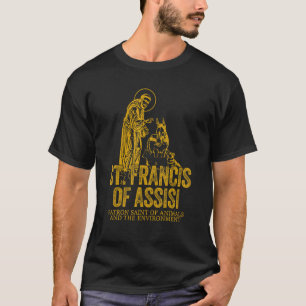 T-shirt Catholicisme Or St. François D'Assise Saint Chréti