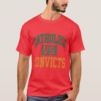 T-shirt Catholics Vs. Convicts Retro Distressed Style 1988