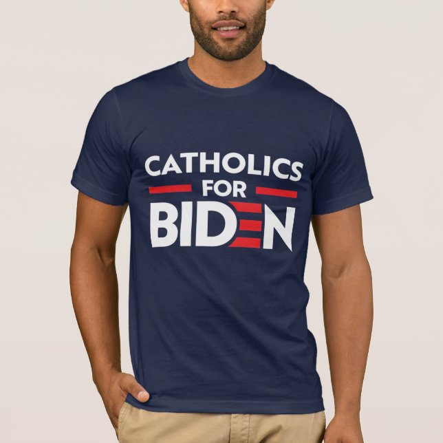 T-SHIRT CATHOLIQUE POUR JOE BIDEN (Devant)