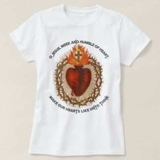T-shirt Catholique Traditionnelle Le plus Sacré Coeur de J