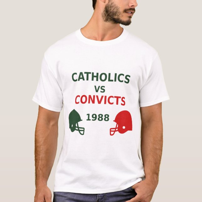 T-shirt Catholiques contre condamnés (Devant)