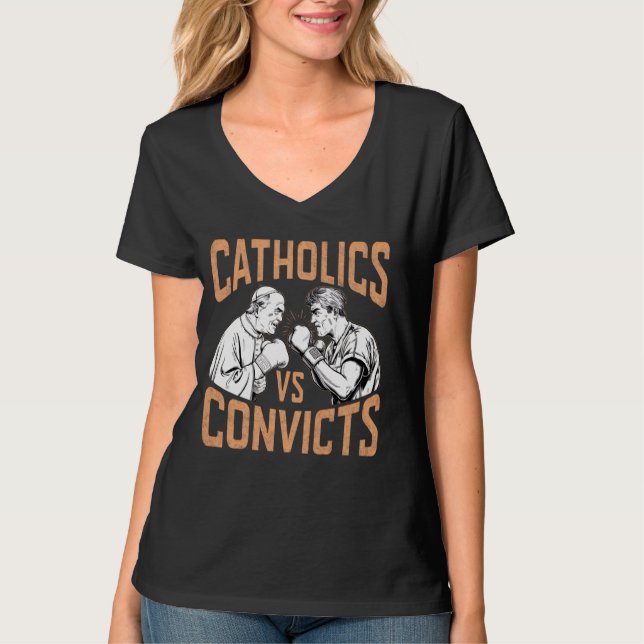 T-shirt Catholiques contre Condamnés Drôle Citation Religi (Devant)