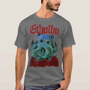 T-shirt Cathulhu Funny Cute Cathulhu Kawaii Chat