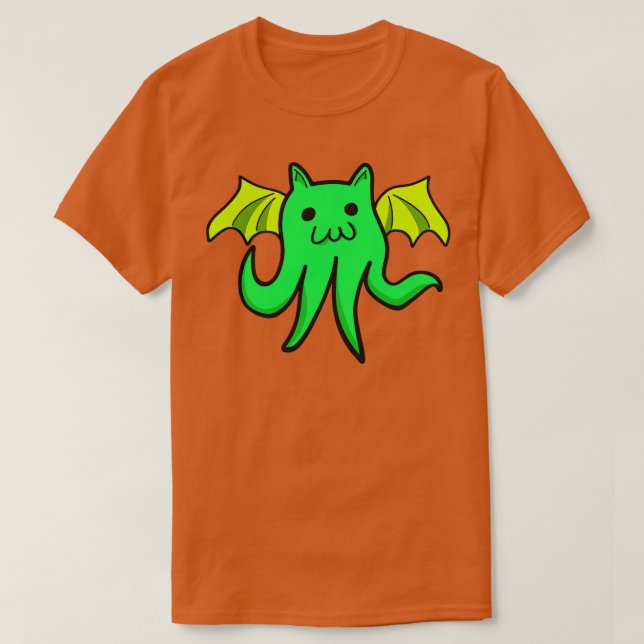 T-shirt Cathulu Cute Kawaii Cthulhu (Design devant)