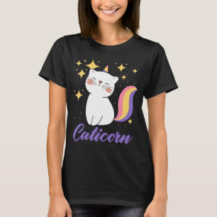 T-shirt Caticorn Cute Chat Avec Cadeaux De Corne Unicorn