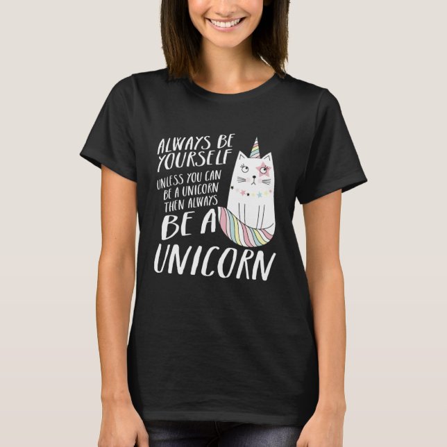 T-shirt Caticorn Licorne Chat Kittycorn Filles Femmes Arc- (Devant)