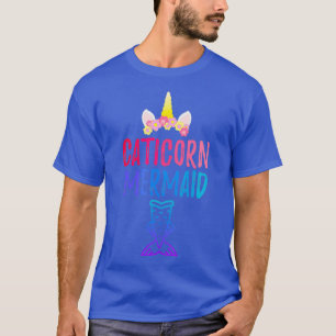T-shirt Caticorn Mermaid Funny Cat Unicorn Swimmer Cute