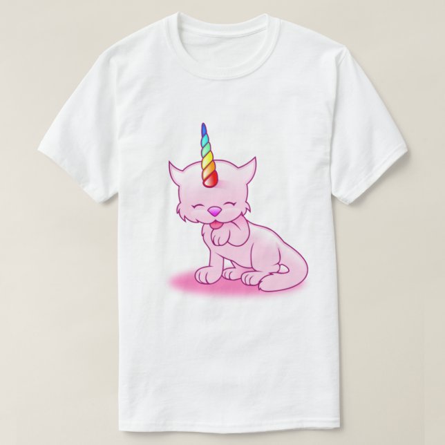 T-SHIRT CATICORN RAINBOW CAT UNICORN (Design devant)