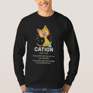 T-shirt Cation Cute Science Chat Élément Pawsitif Chimistr