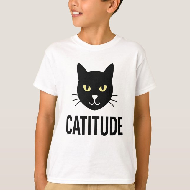 T-shirt Catitude Funny Chat Visage Design - Parfait pour t (Devant)