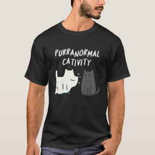T-shirt Cativité puranormale Halloween Chat Pun Dark BG