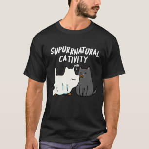 T-shirt Cativité Su-purr-naturelle Pun de chat drôle Fond