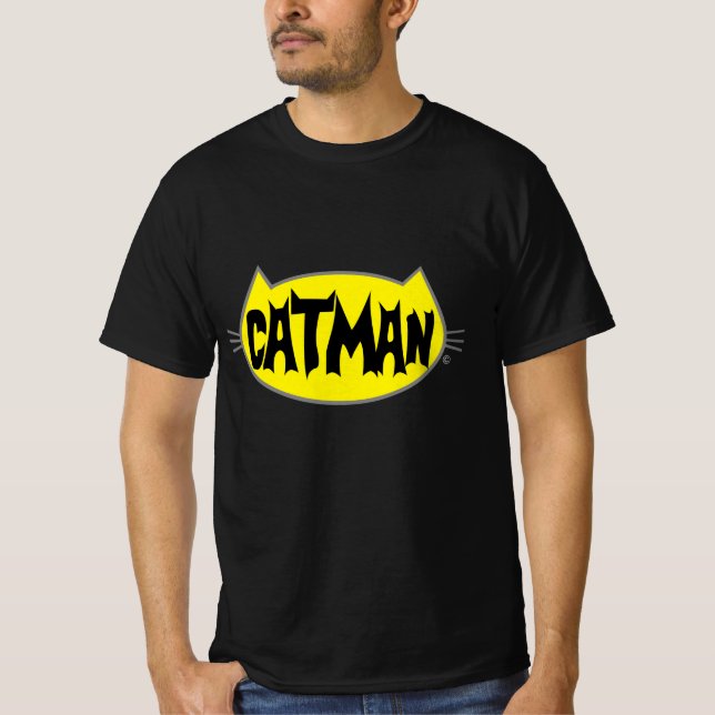 T-shirt CATMAN Style Rétro Mens Amoureux des chats T Shirt (Devant)
