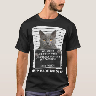 T-shirt Catnip M'A Fait Le Faire Drôle Cat Tee