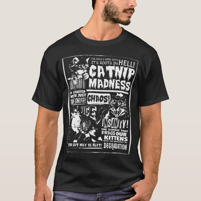 T-shirt Catnip Madness Cute Kitten Cadeau Amoureux des cha (Devant)