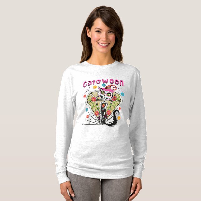 T-shirt Catoween Halloween (Devant entier)