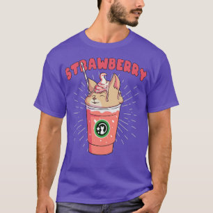 T-shirt Catpuccino fraise Funny Kitty Frappuccino Cat