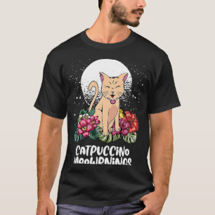 T-shirt Catpuccino Mains Café Chat Caféine Kitten