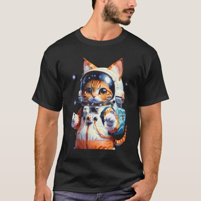 T-shirt Catronaute Chat Astronaut chat spatial 3 (Devant)