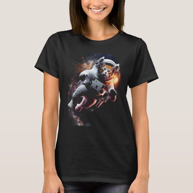 T-shirt Catronaute Chat Astronaut chat spatial 4 (Devant)